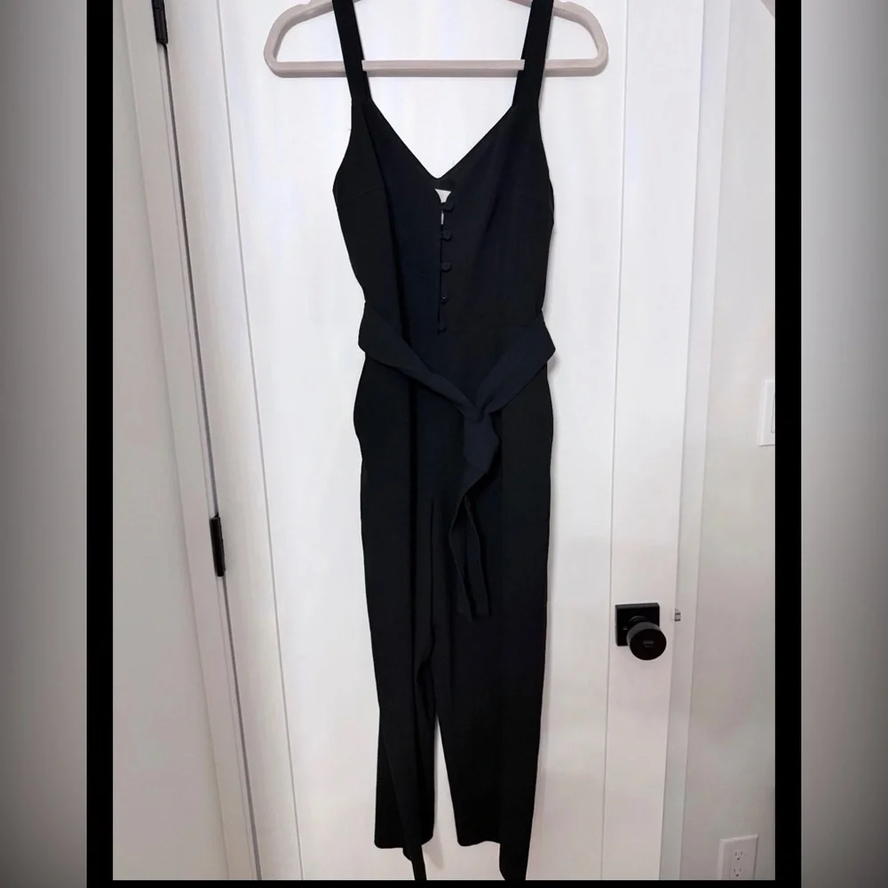 Aritzia Little Moon Petunia Jumpsuit Women's Black Size 4 Classic open back - Picture 5 of 13